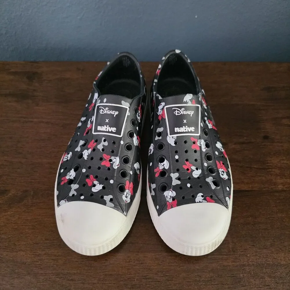Disney Parks Minnie Mouse X Native ADULT M5 W7 Black / Red Waterproof shoes
